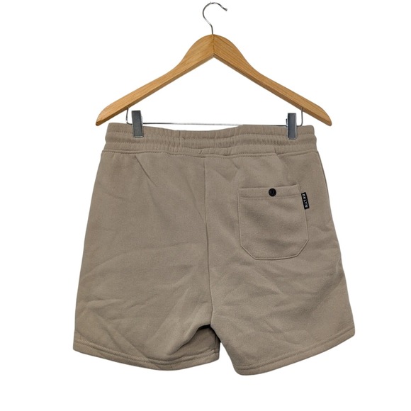Brooklyn Cloth Mens Tan Fleece Athleisure 5" Shorts Drawstring Zipper Size M - Picture 2 of 4